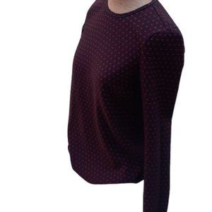 Zara Woman Maroon Geometric Sweater Top Size XS